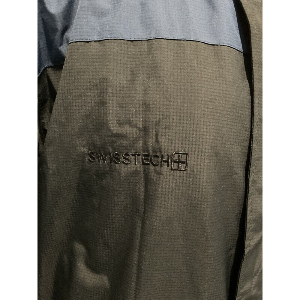 Swiss tech blue/black full zip jacket mens size 2XL lined pockets hood - Picture 3 of 12